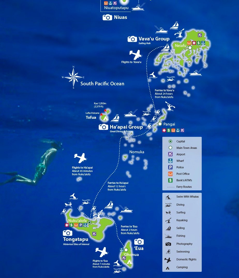 Mapa de Tonga