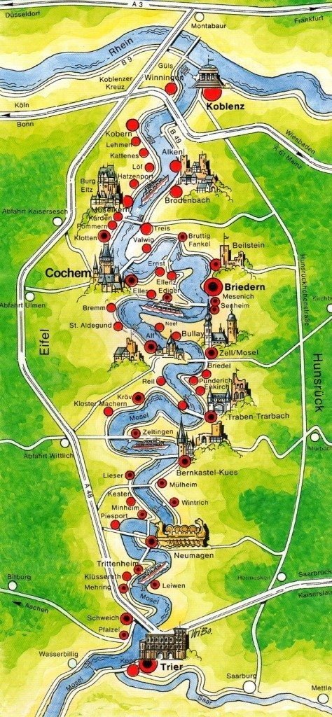 mapa vale do mosel alemanha