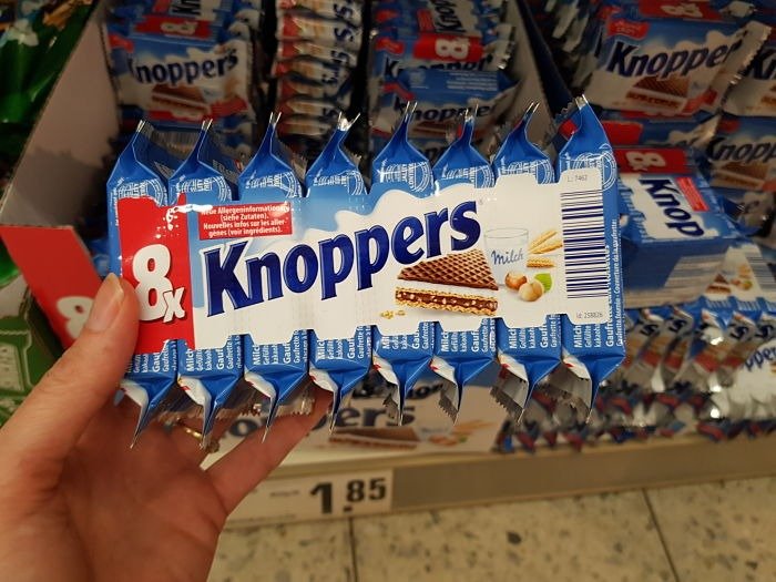 supermercado na Alemanha knoppers