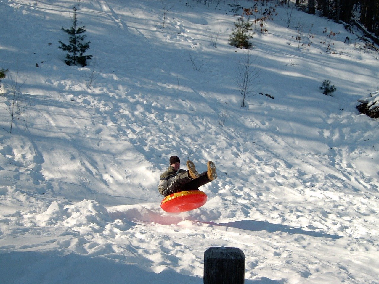 Inverno no Canadá - snow tubing