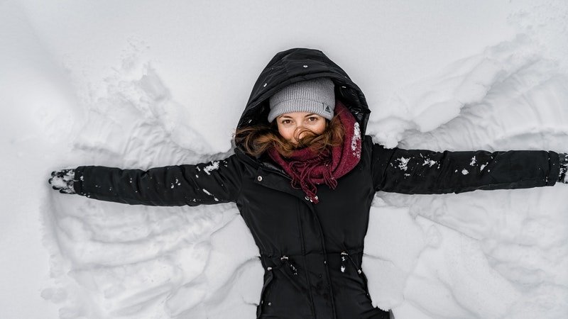 Anjo na neve - inverno no Canadá