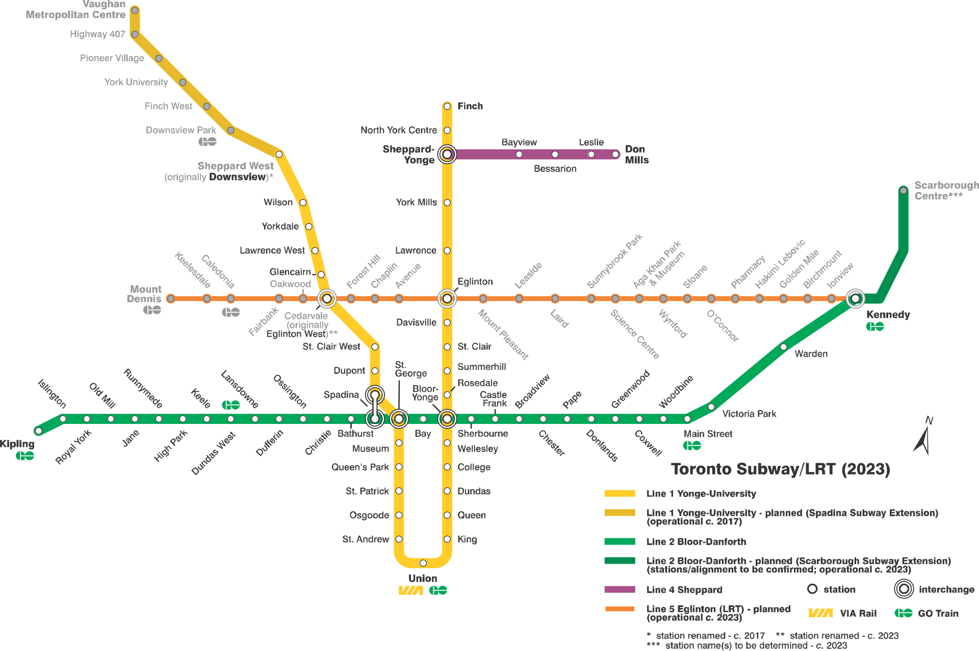 Mapa metrô de Toronto