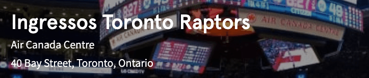 Ingresso Toronto Raptors