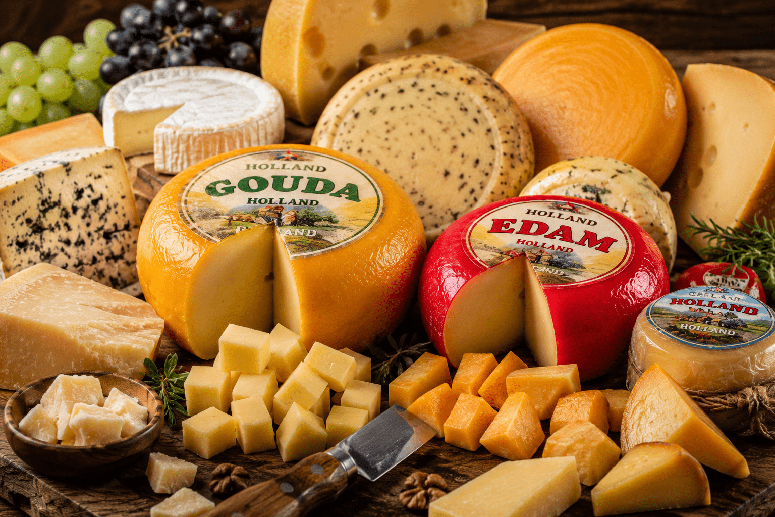 Queijos Gouda e Edam