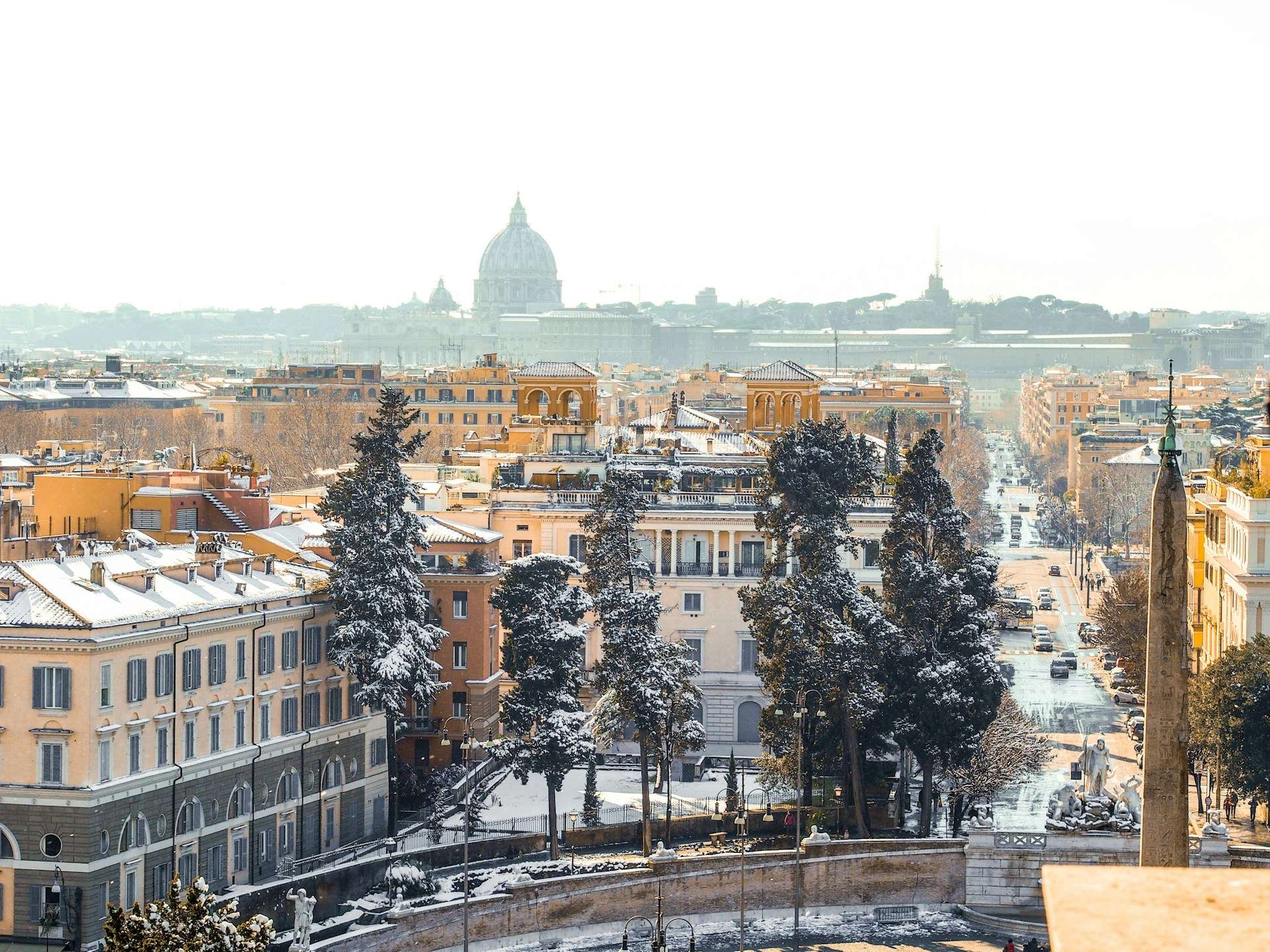 Roma com neve